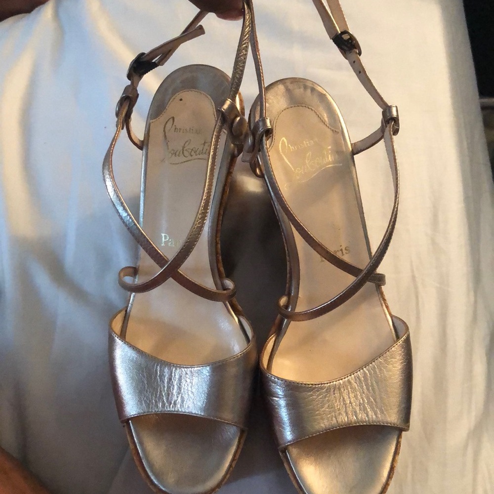 Gold Christian Louboutin Sandals
